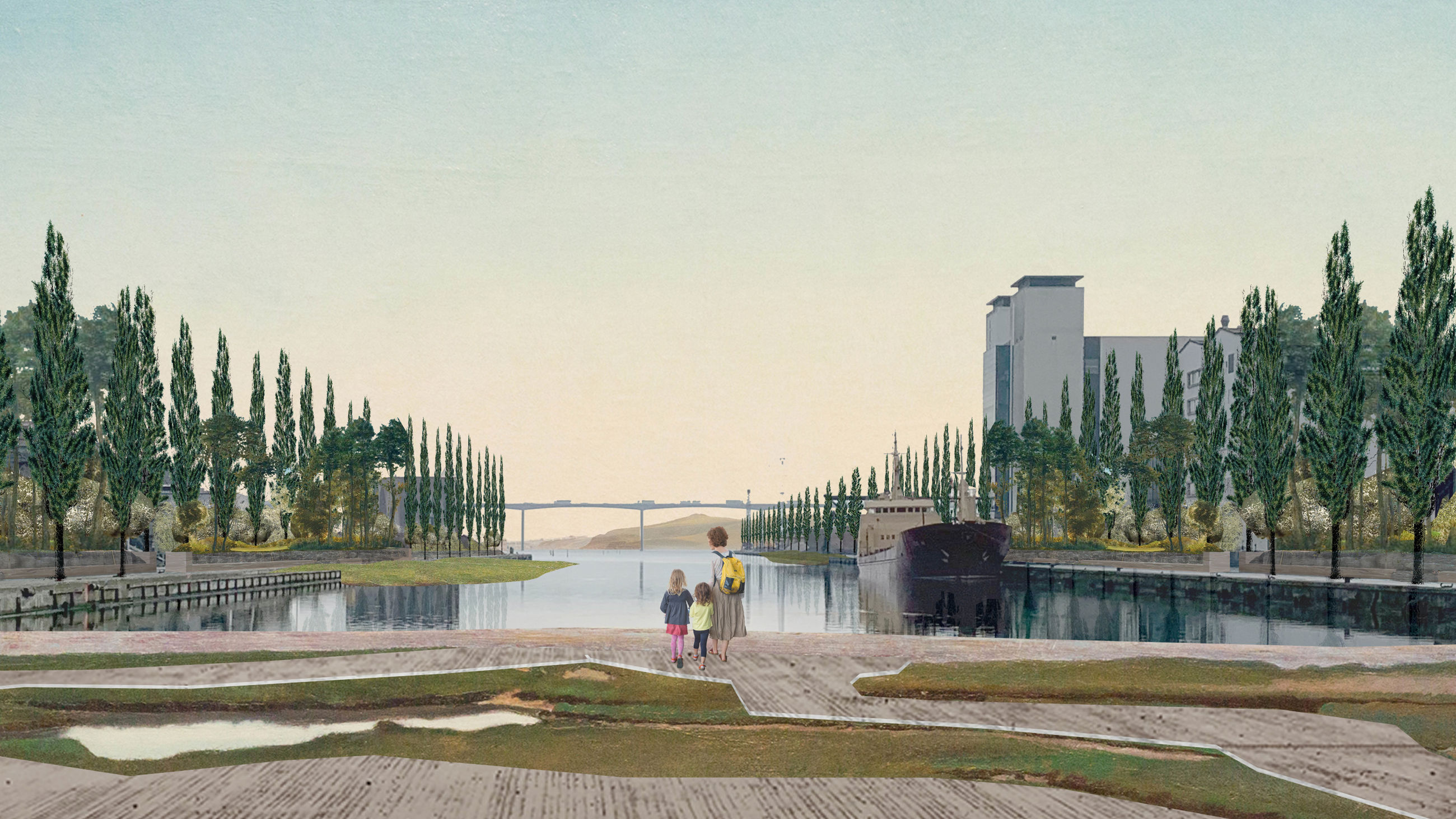 "Mens vi venter på vandet" er tegnet af arkitekterne Jonathan Houser og Jonas Johansen og vandt andenpladsen.