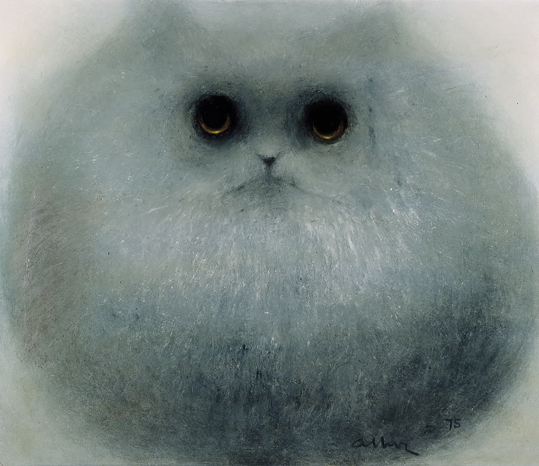 Maleri: Perserkatten Goya af Albert Bertelsen