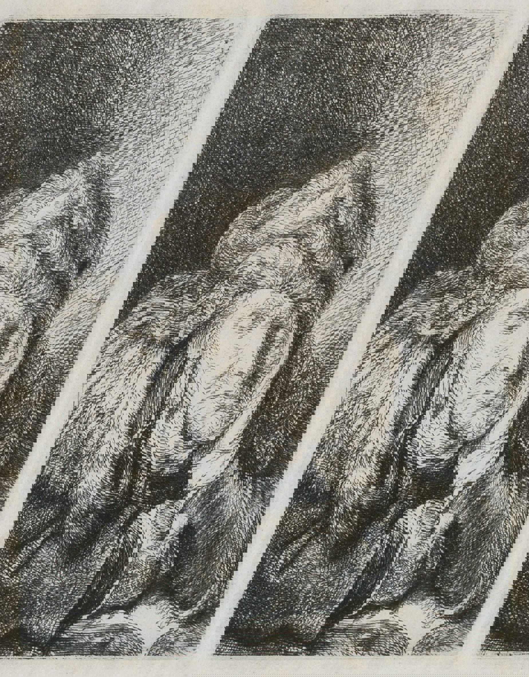 Rembrandt van Rijn. Gammel sovende kone, 1635-37. Radering. Vejle Kunstmuseum