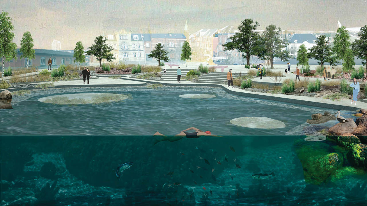 Vinderforslaget Membranen kommer fra de to landskabsarkitekter Josephine Philipsen og Andrés Hernández Wiliamson og kunstneren Louisa Brando.