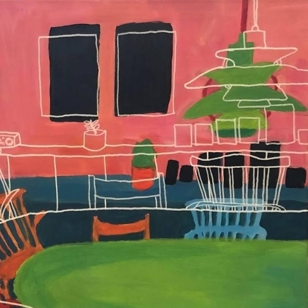 Alma Gadebæk Stavnsbo, Uden titel, maleri, Århus Statsgymnasium