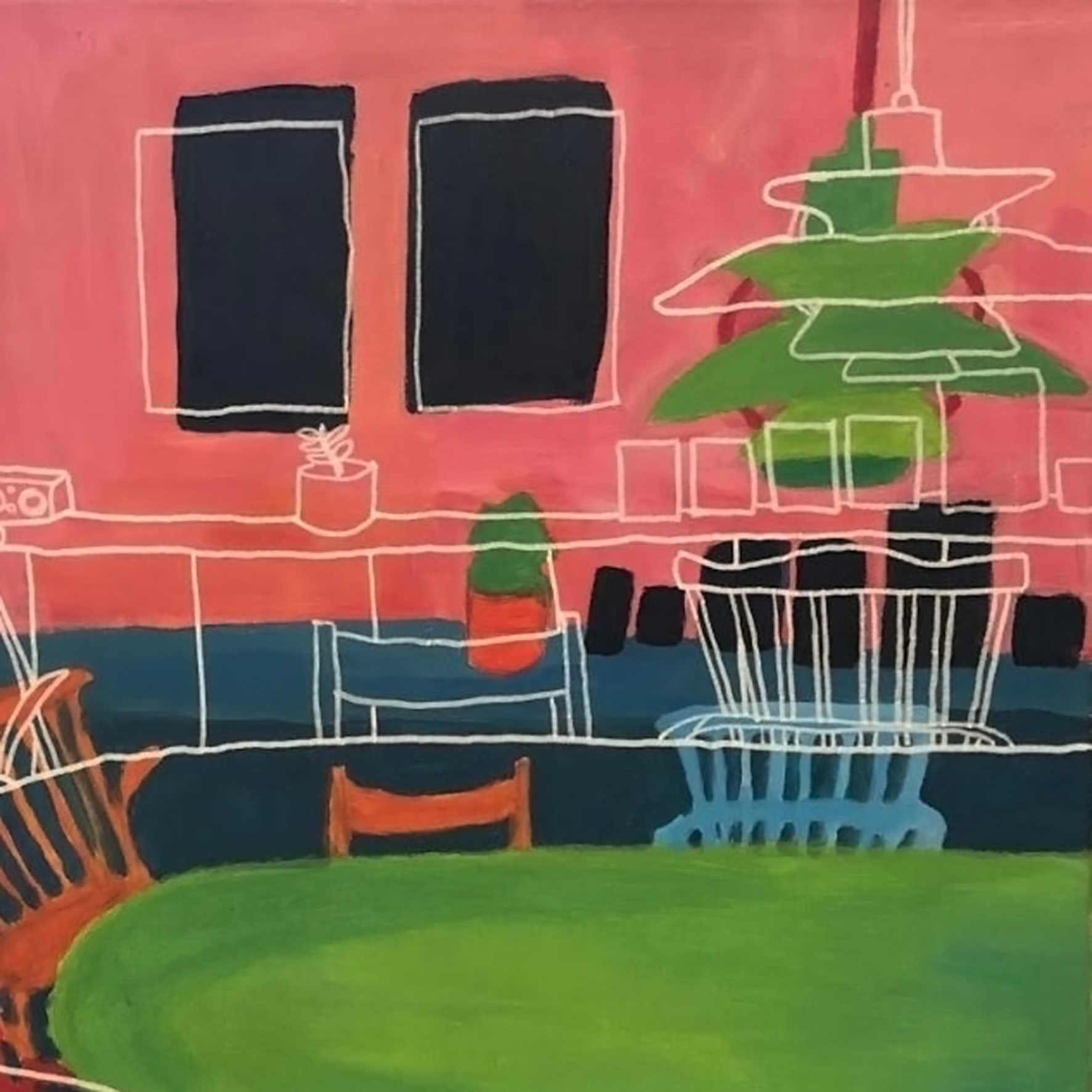 Alma Gadebæk Stavnsbo, Uden titel, maleri, Århus Statsgymnasium