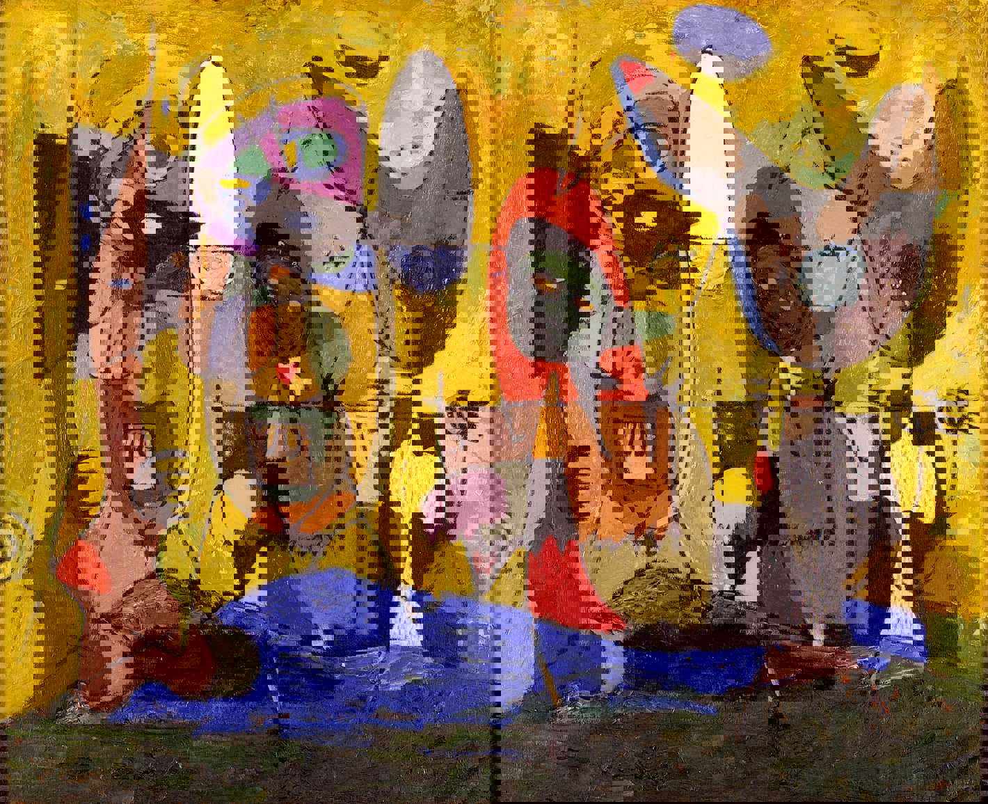 Værk af Asger Jorn 'Påtrængende væsener'