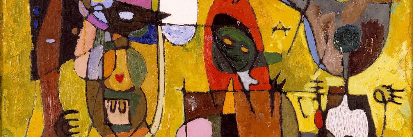 Værk af Asger Jorn 'Påtrængende væsener'